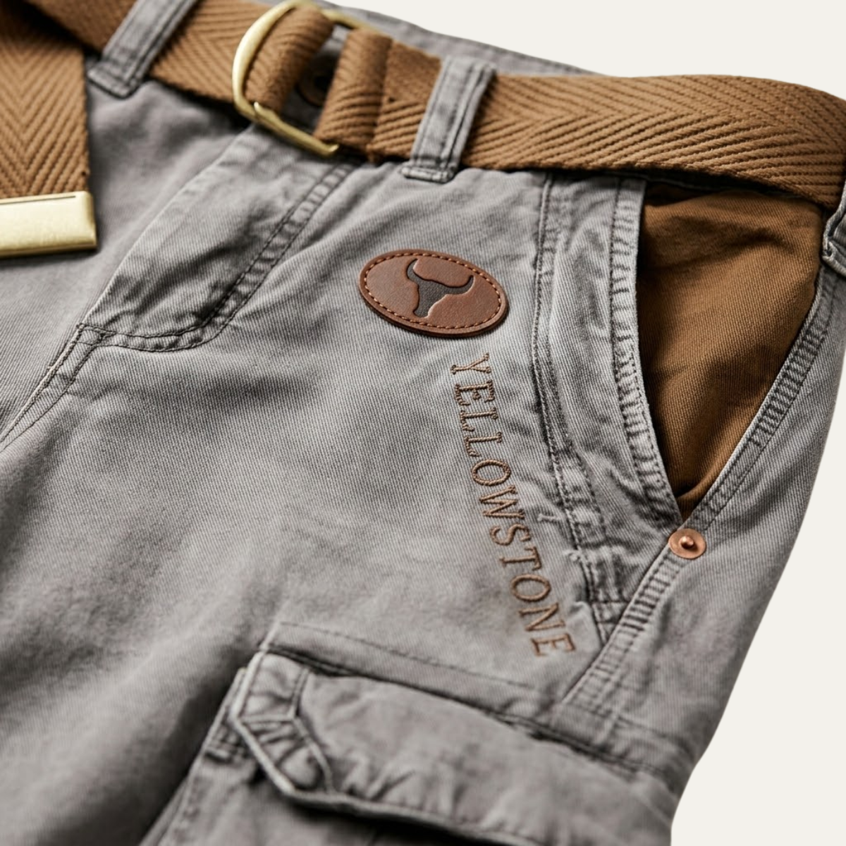 The Harrington Men’s Multi Pocket Tactical Cargo Shorts with Belt