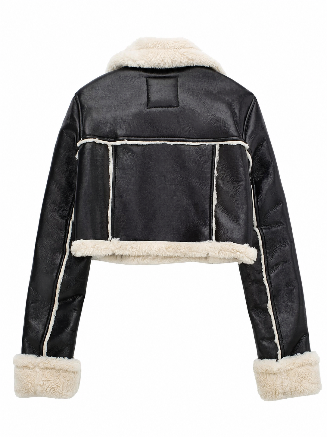 Women's Short Jacket with Plush Fur Accents
