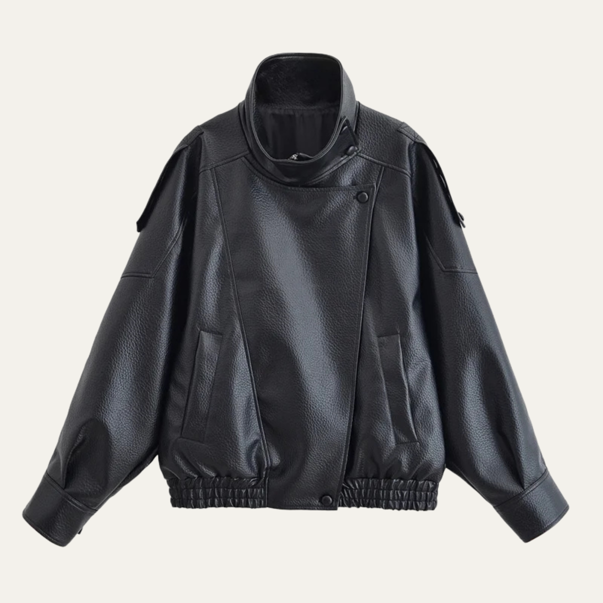 Women's Minimal Faux Leather Jacket