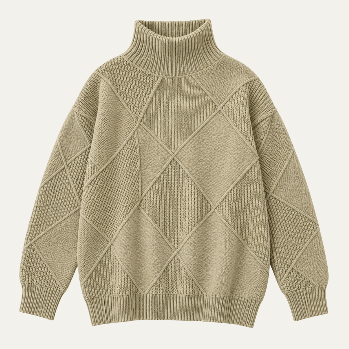 Women's Ribbed Jumper with Raised Neck