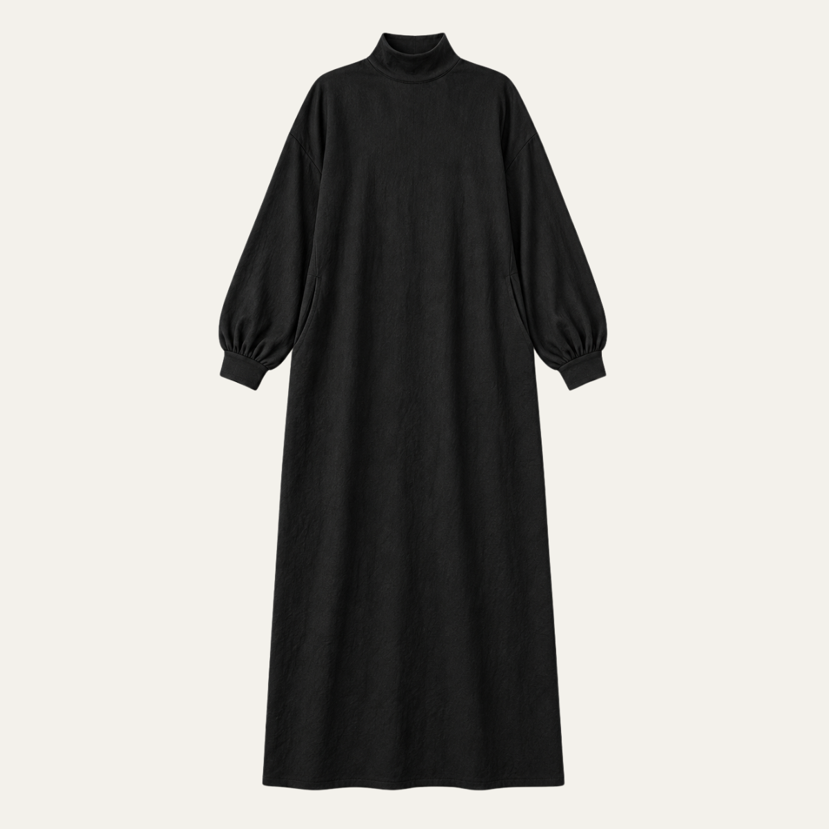 Women's Floor Length Dress with High Neck