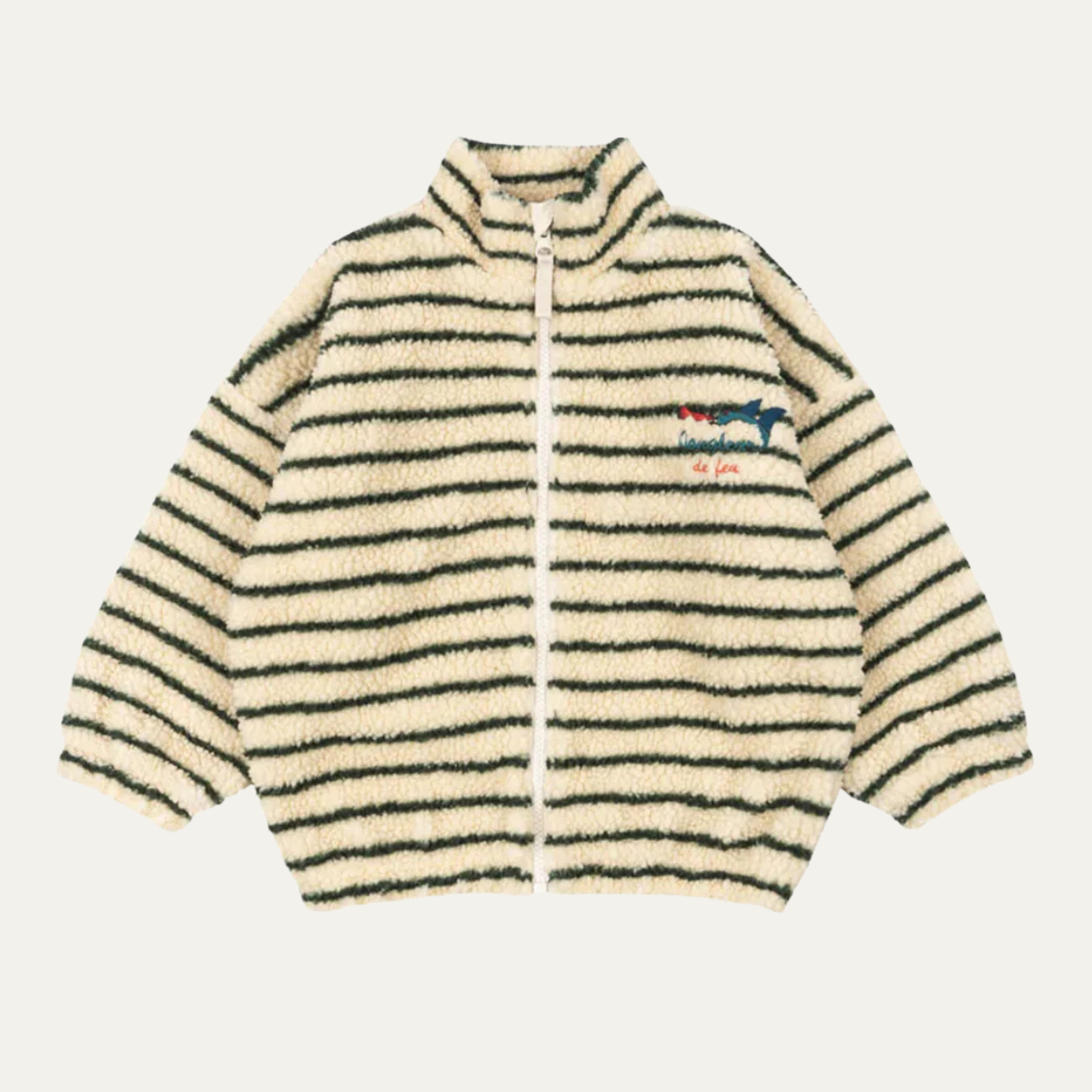 SoHo Kids Striped Sherpa Fleece Jacket
