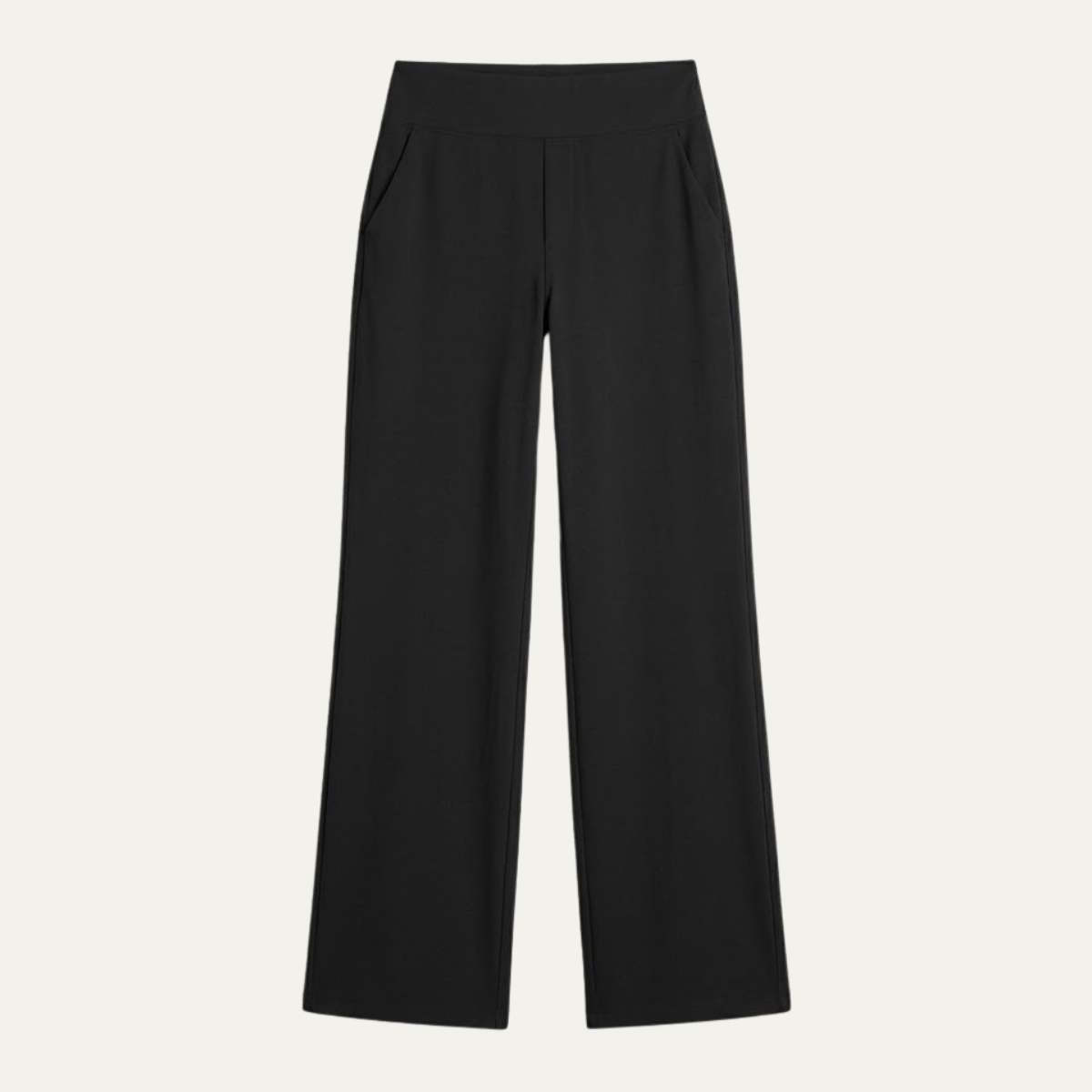 Women's High Waist Stretch Wide Leg Trousers with Relaxed Fit