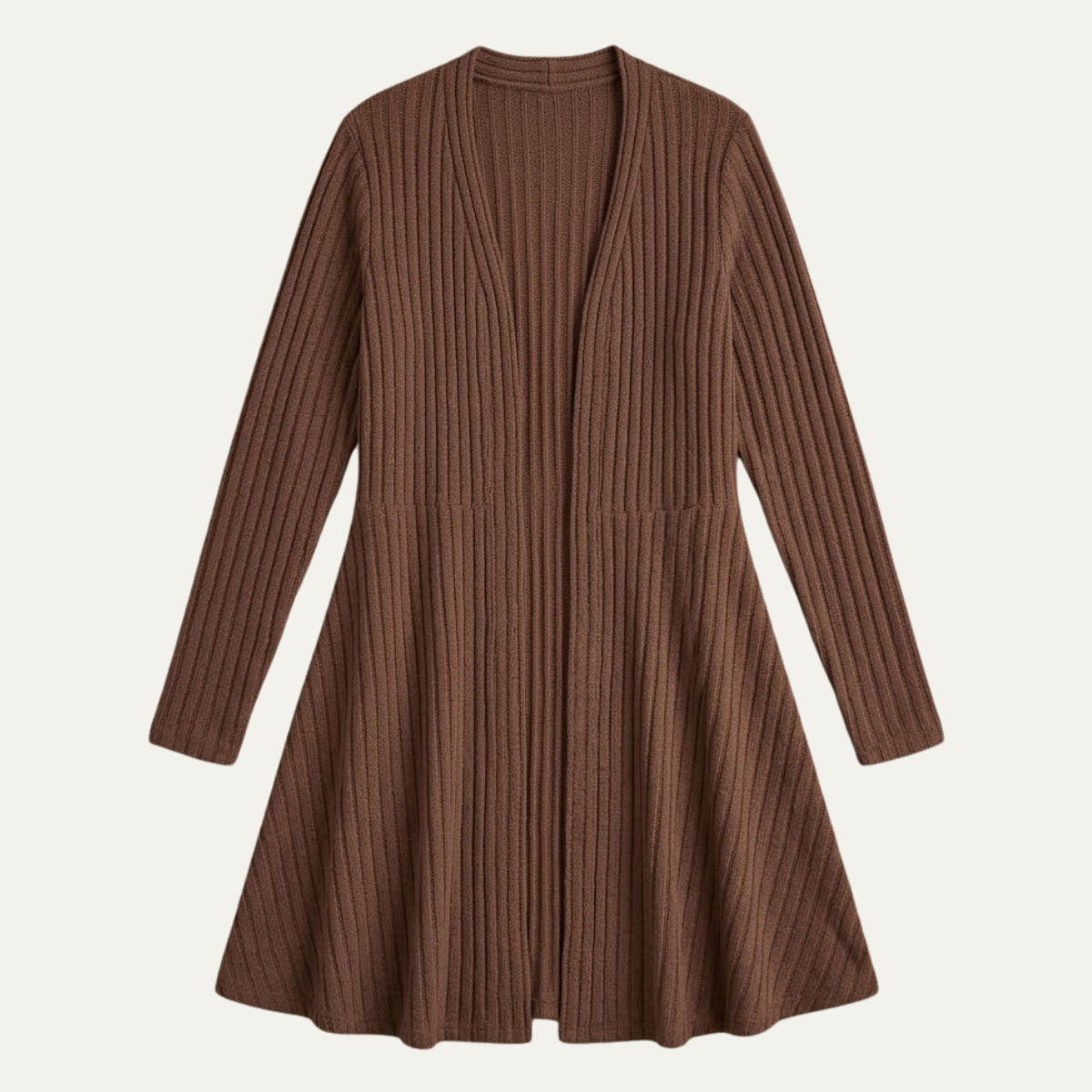 Women's Trendy Ribbed V Neck Long Cardigan