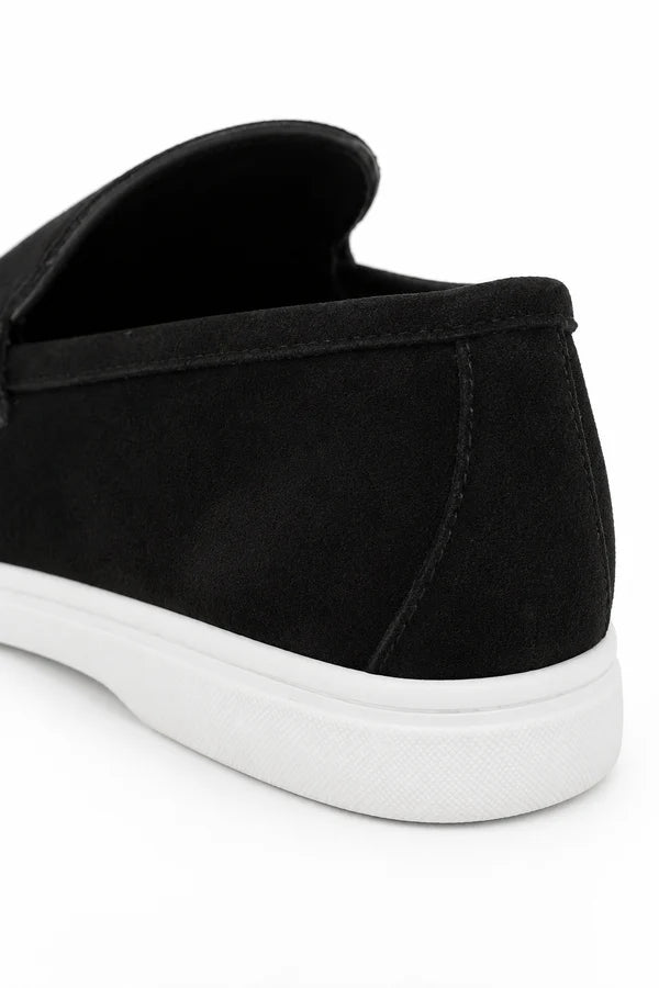 The Sheridan Men's Lightweight Slip On Suede Loafers - Black