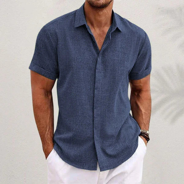The Castellina Men's Relaxed Fit Short Sleeve Linen Shirt