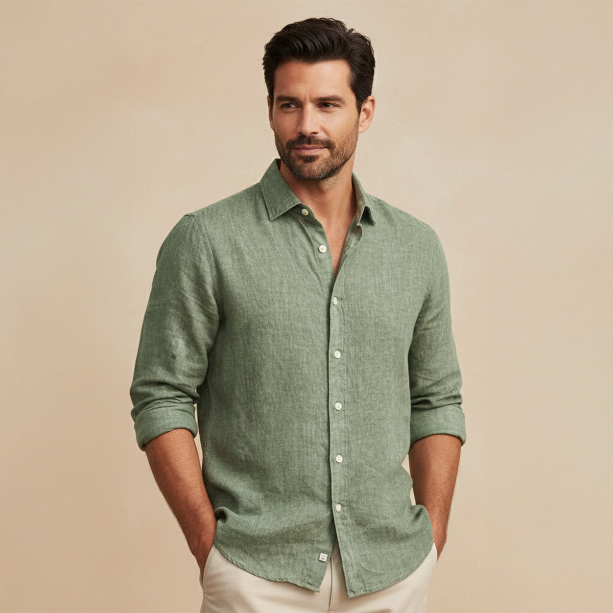 The Milano Men’s Summer Casual Fit Linen Shirt