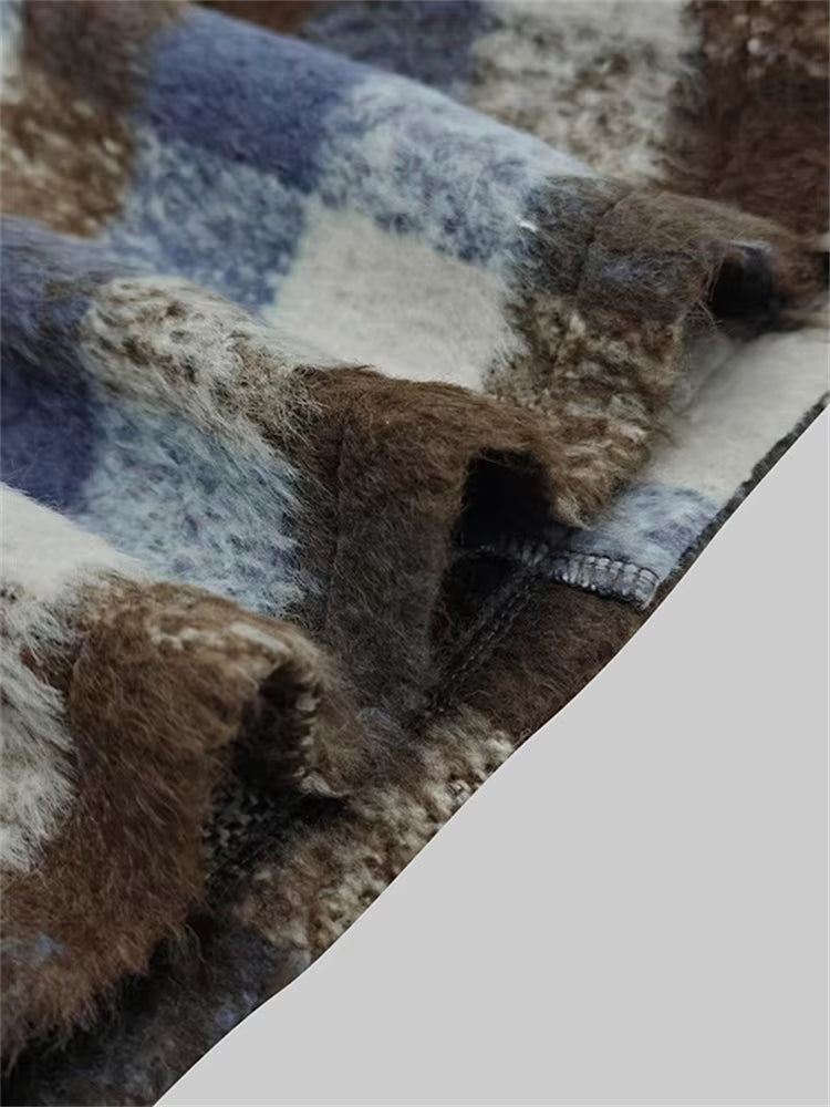 Women's Boucle Style Jacket with Puff Sleeves