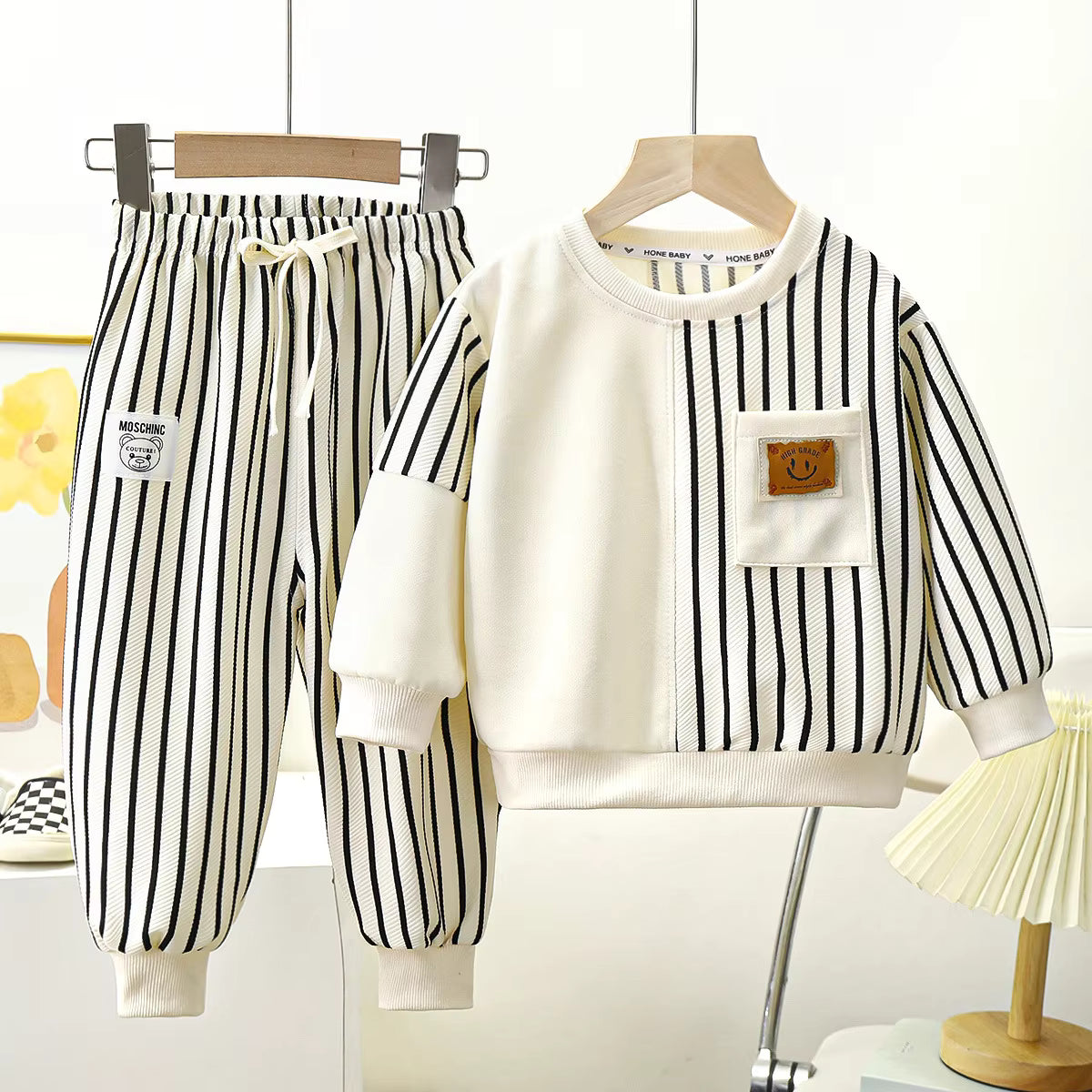SoHo Kids Embossed Sweatshirt & Jogger Pants Set