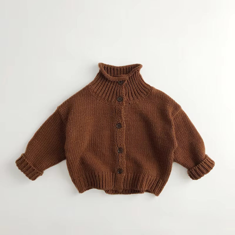SoHo Kids High Neck Knit Cardigan