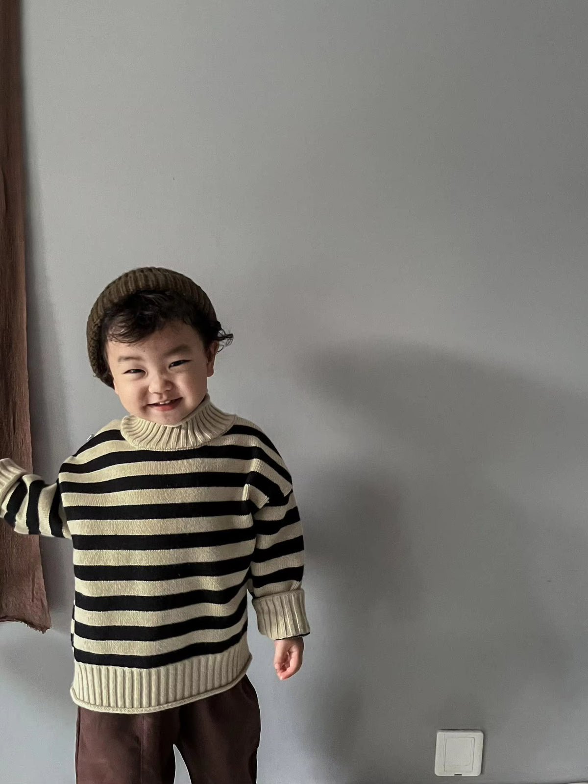 SoHo Kids Striped Turtleneck Knit Sweater