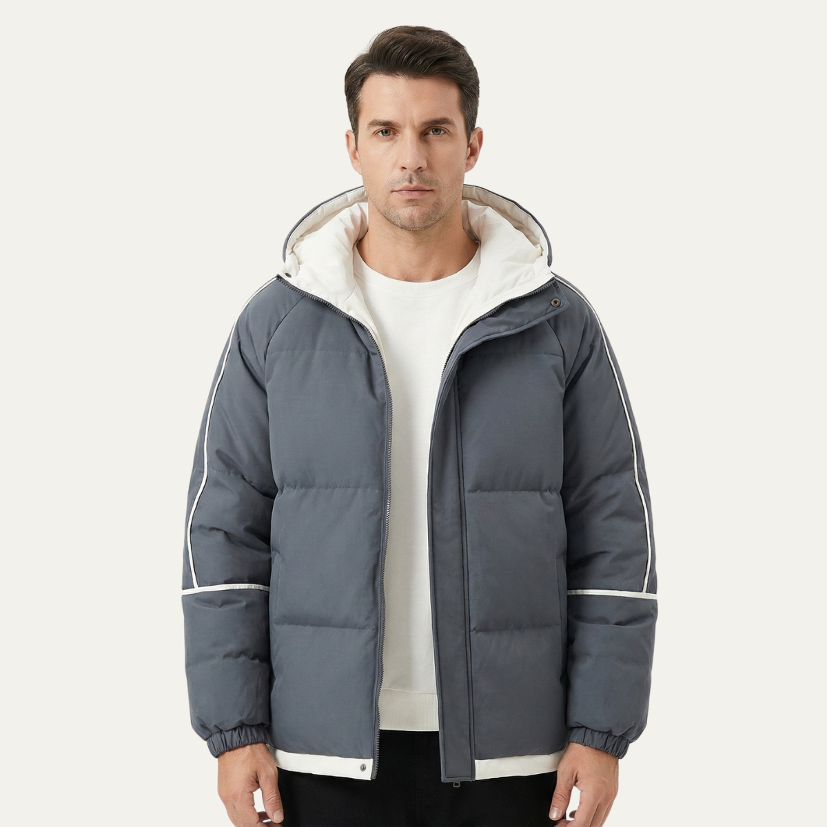 The London Men's Waterproof Puffer Jacket - Luxury Hooded Jacket