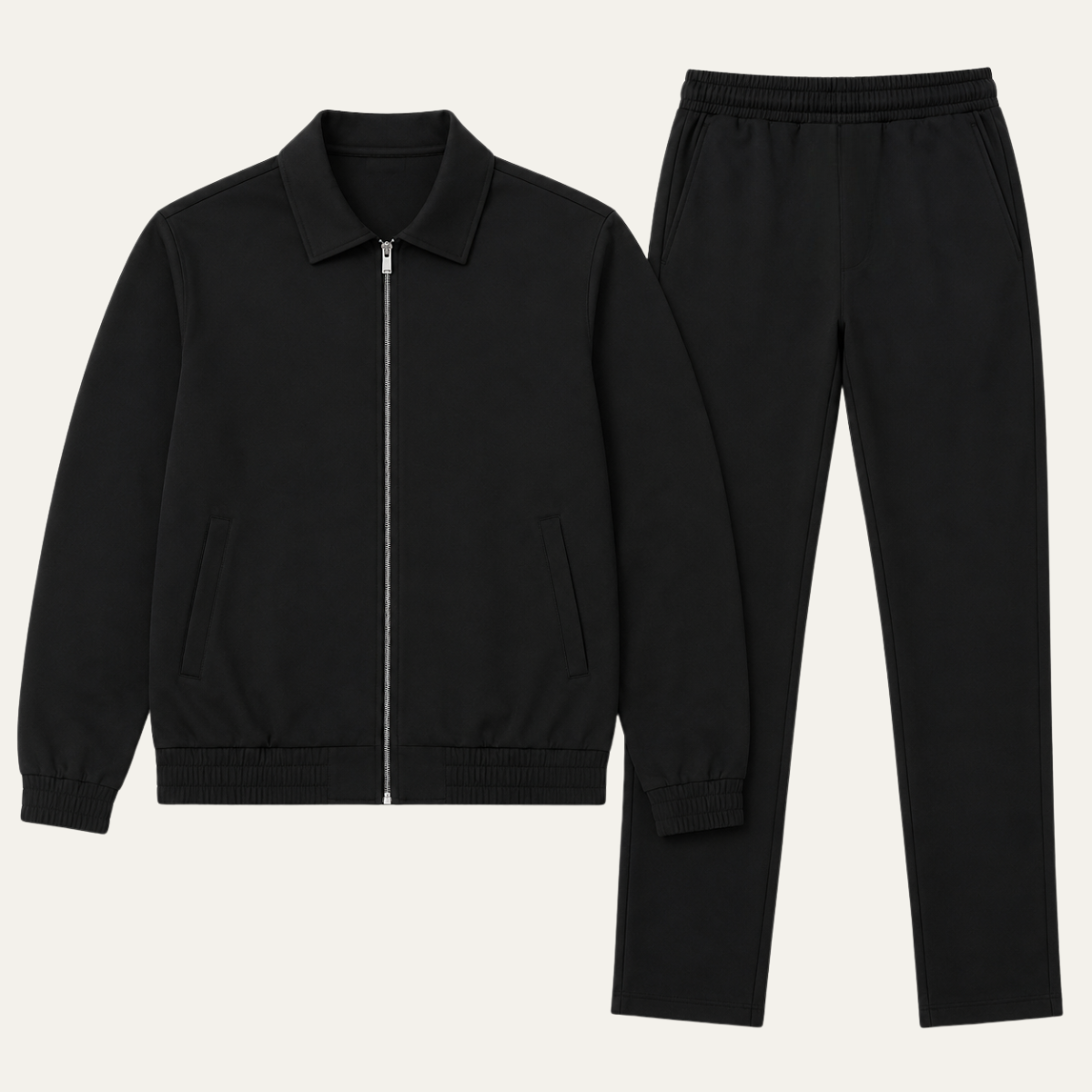 The Reno Men's Premium Tech Tracksuit Set - Black