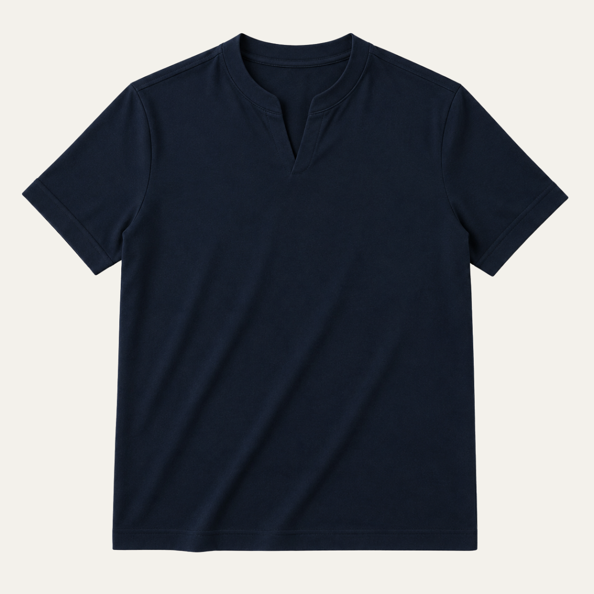 The Canberra Men's CasualSplit Collar Cotton T Shirt