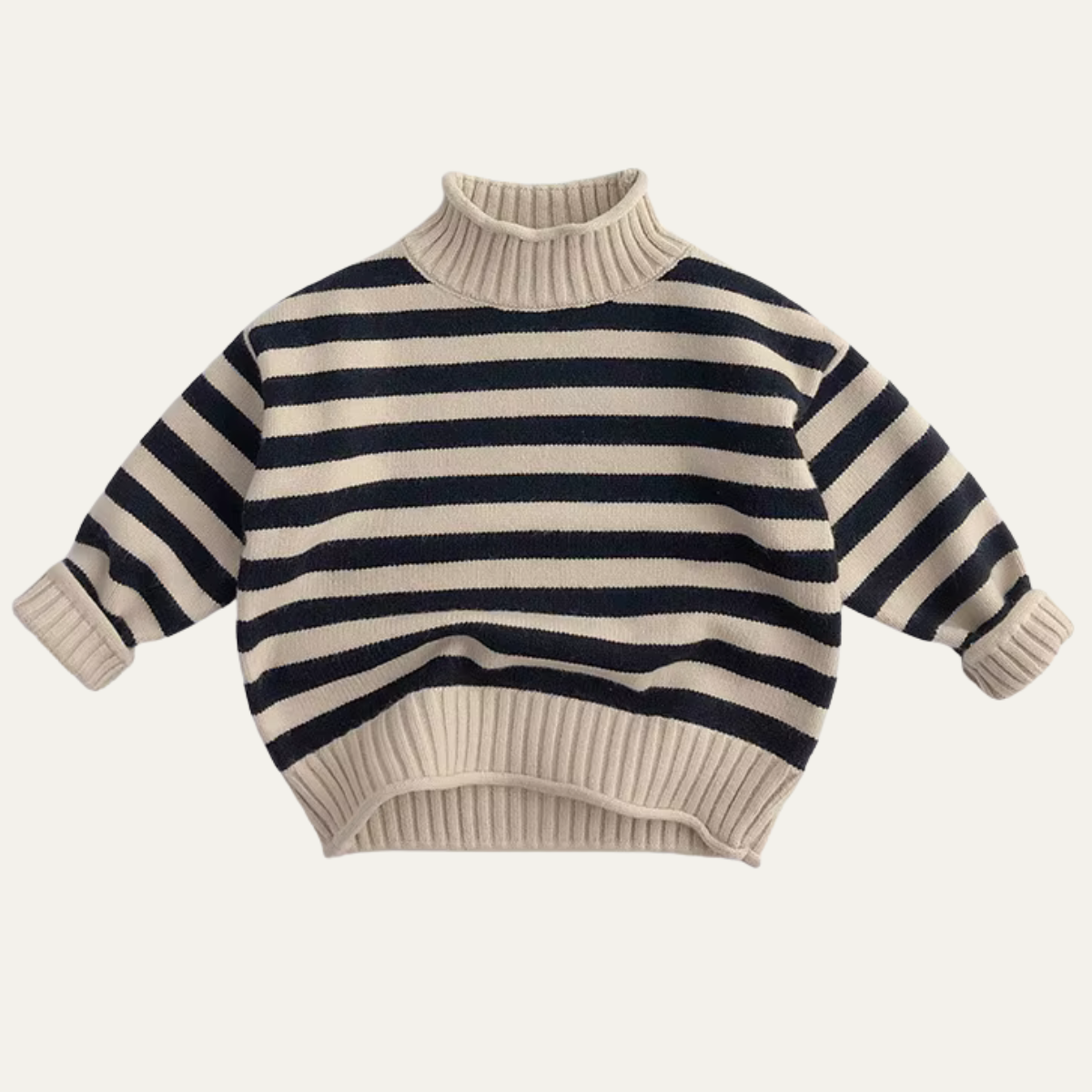 SoHo Kids Striped Turtleneck Knit Sweater