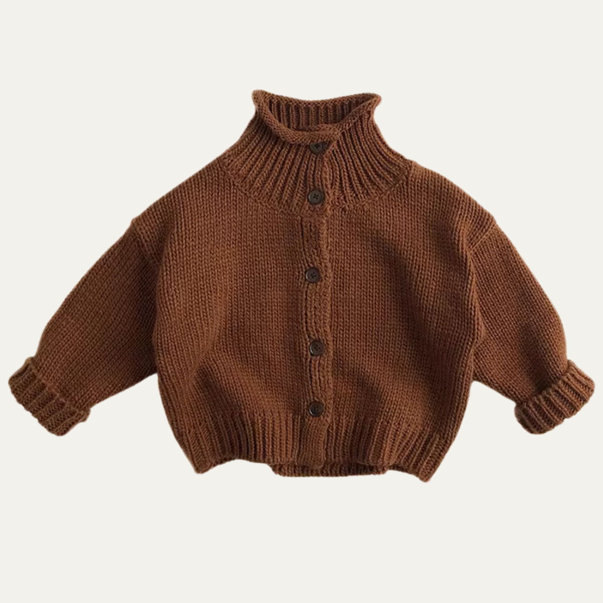 SoHo Kids High Neck Knit Cardigan