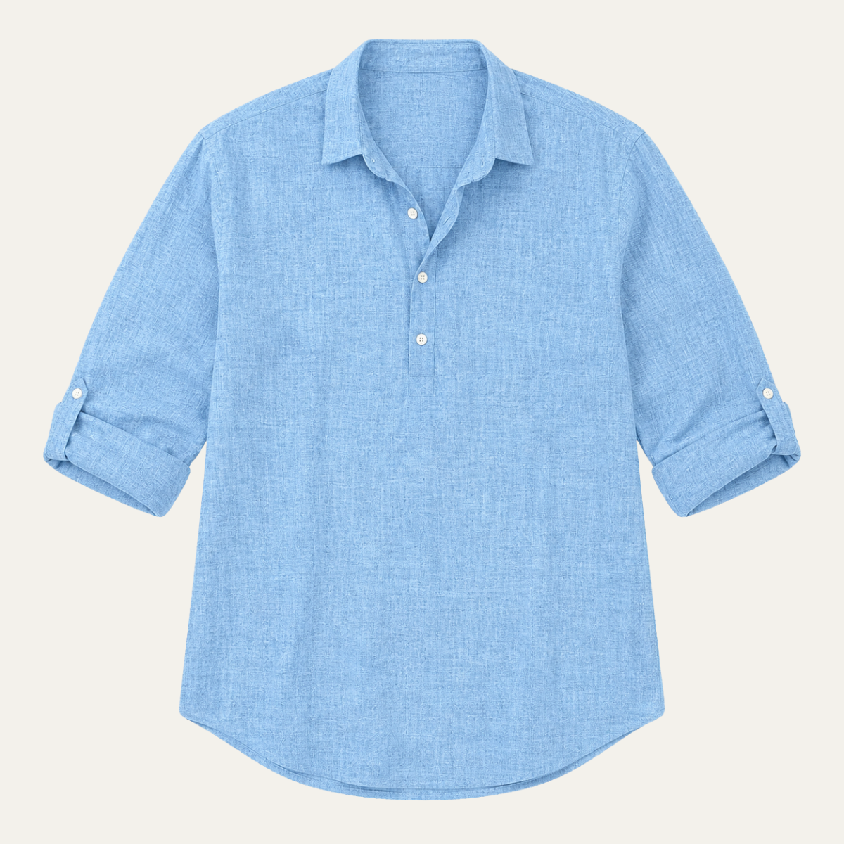 The Volterra Men's Relaxed Fit Linen Henley Shirt