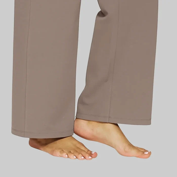 Women's High Waist Stretch Wide Leg Trousers with Comfortable Fit