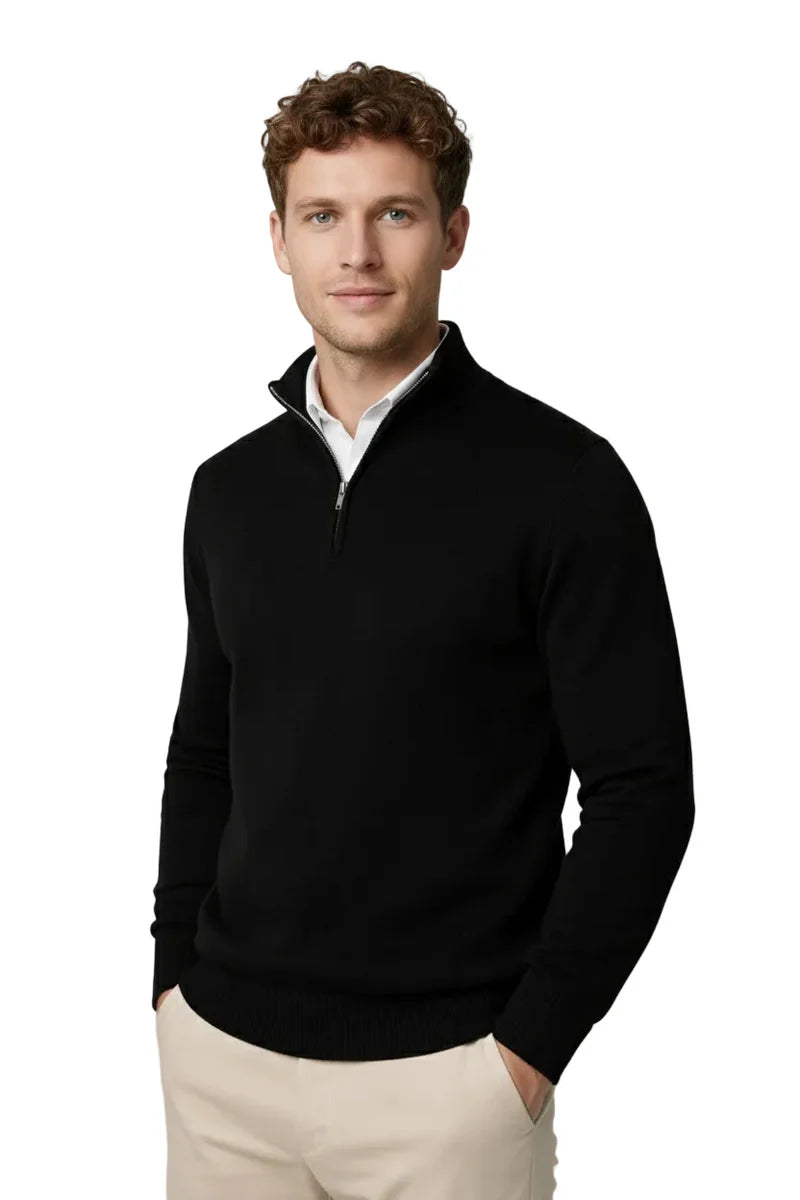 The Como Men's Quarter Zip Mock Neck Sweater