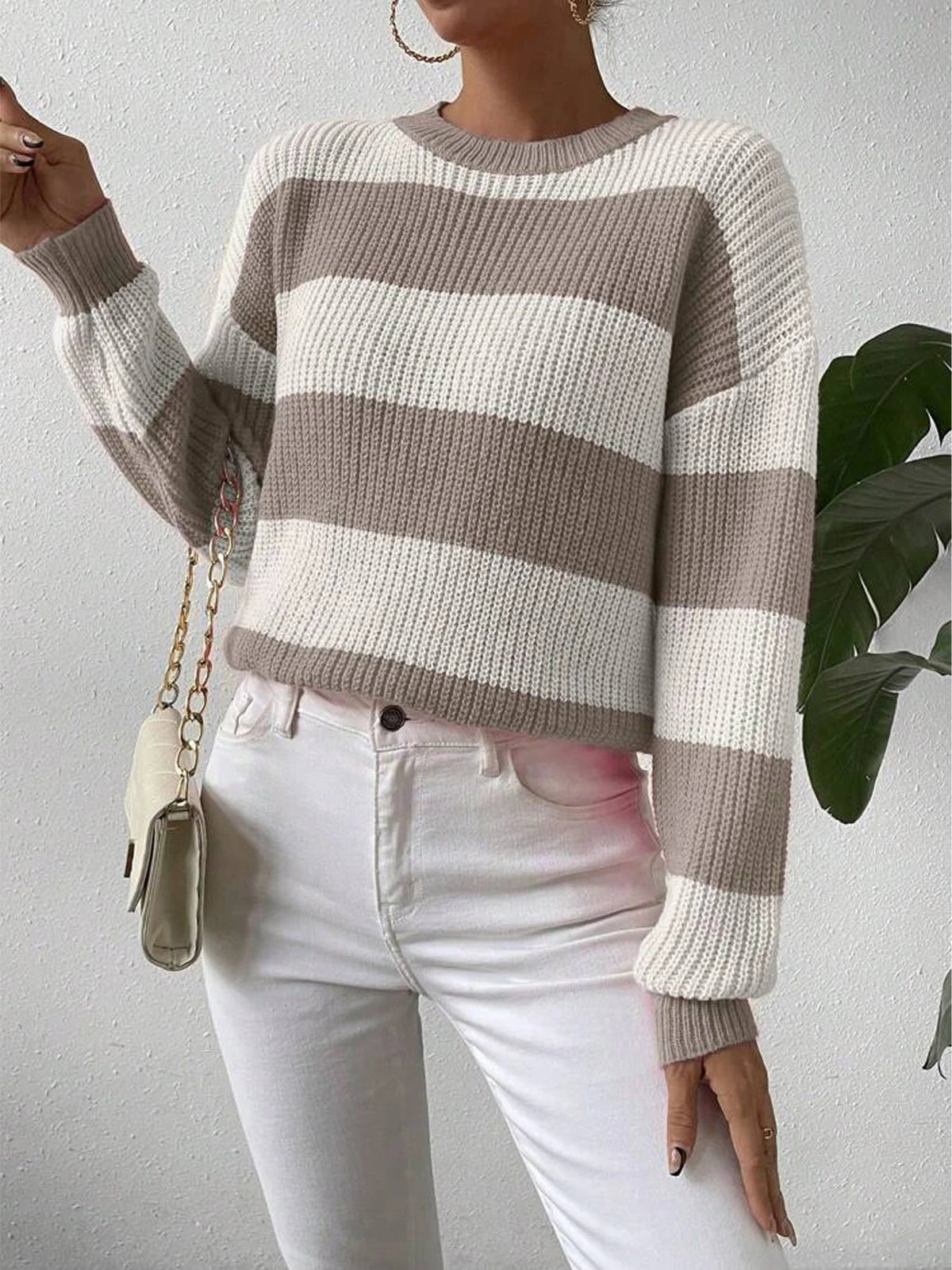 Women's Wide Stripe Knit Jumper