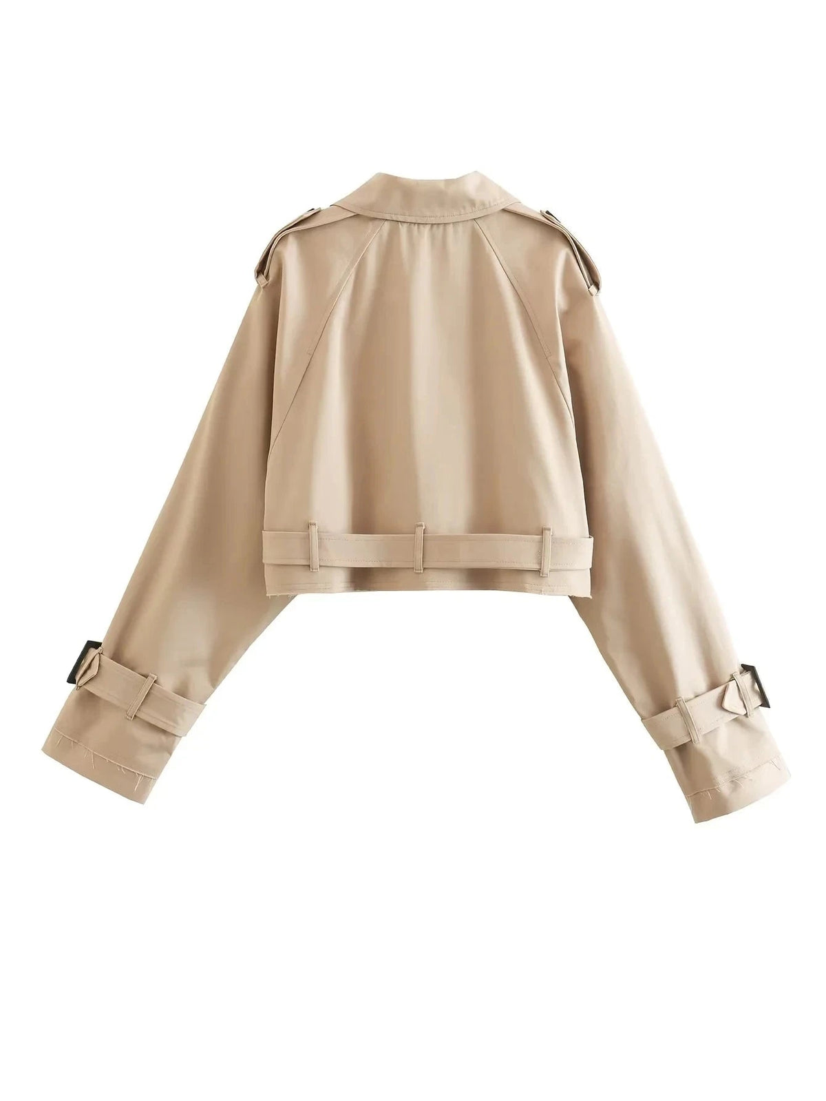 Women's Short Trench with Adjustable Belt
