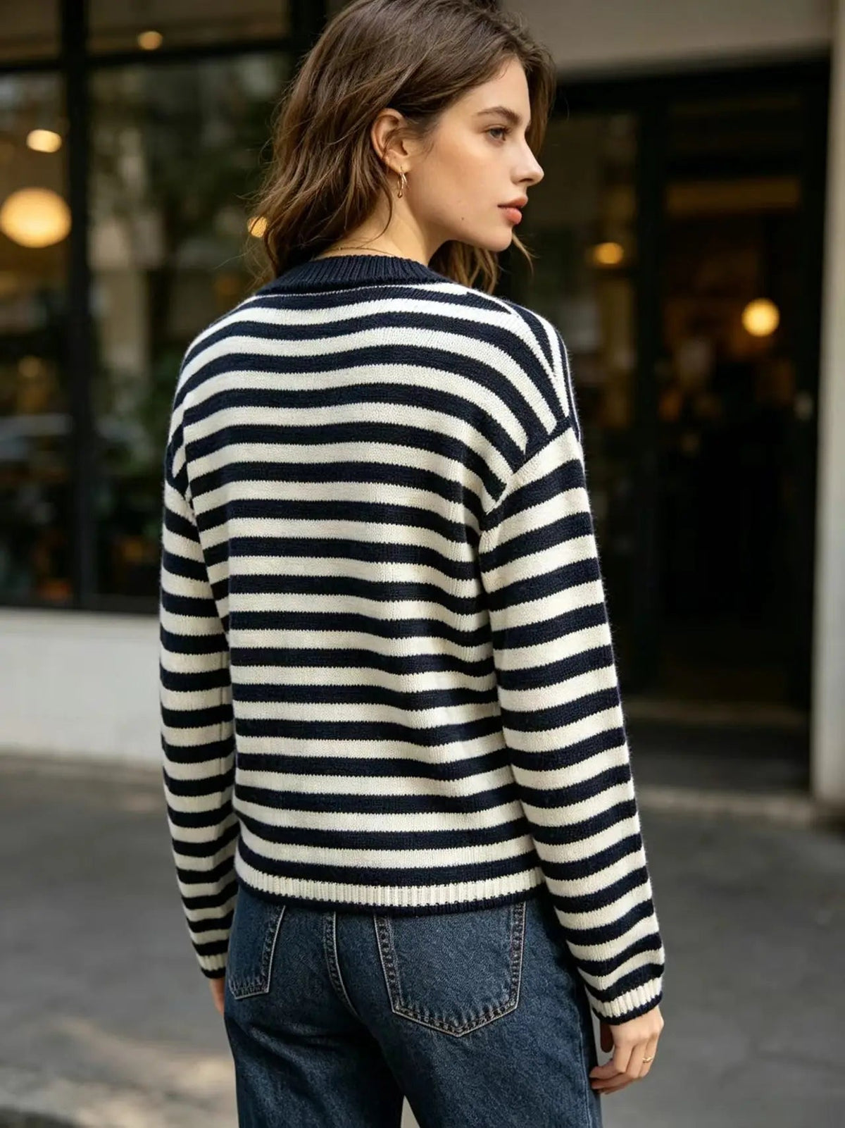 Women's Everyday Striped Knit Jumper