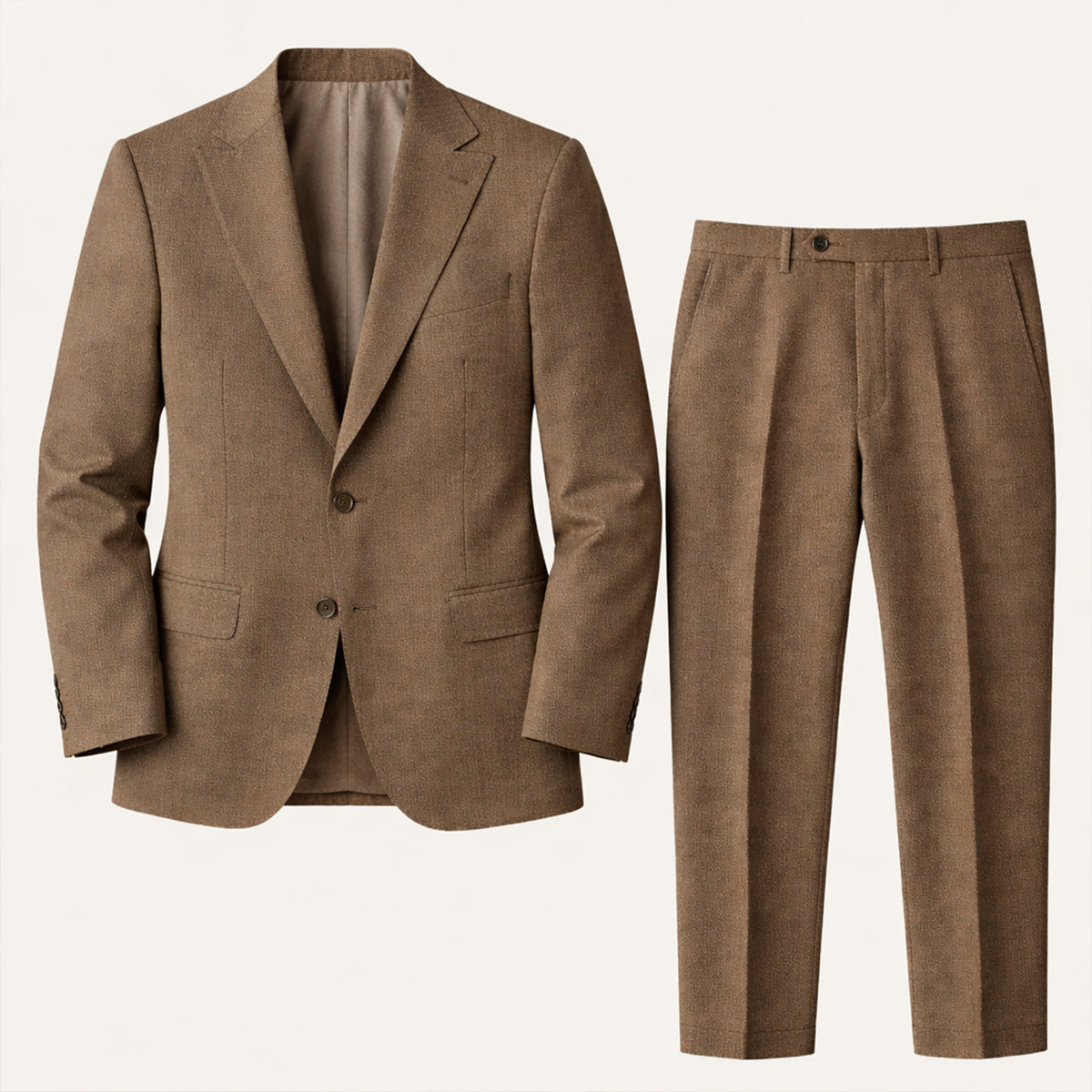 The Brookstone Ridge Men’s Classic Linen Wedding Suit – 2 Piece Single Breasted Set