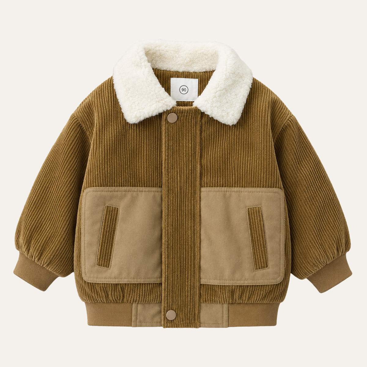 SoHo Kids Zip Up Corduroy Sherpa Jacket