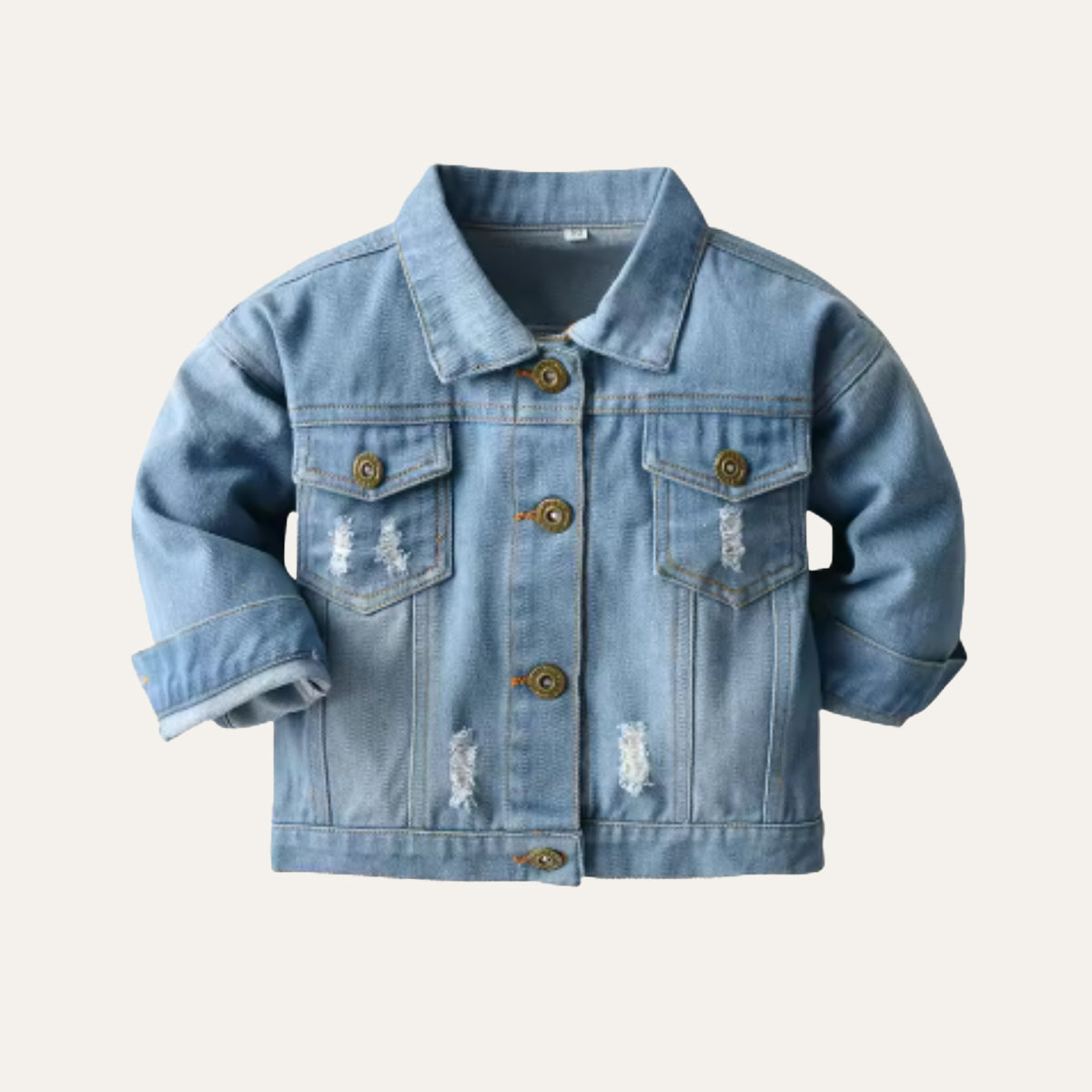 SoHo Gents | Unisex Distressed Button Up Denim Jacket