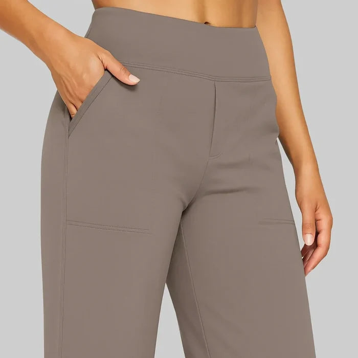Women's High Waist Stretch Wide Leg Trousers with Comfortable Fit