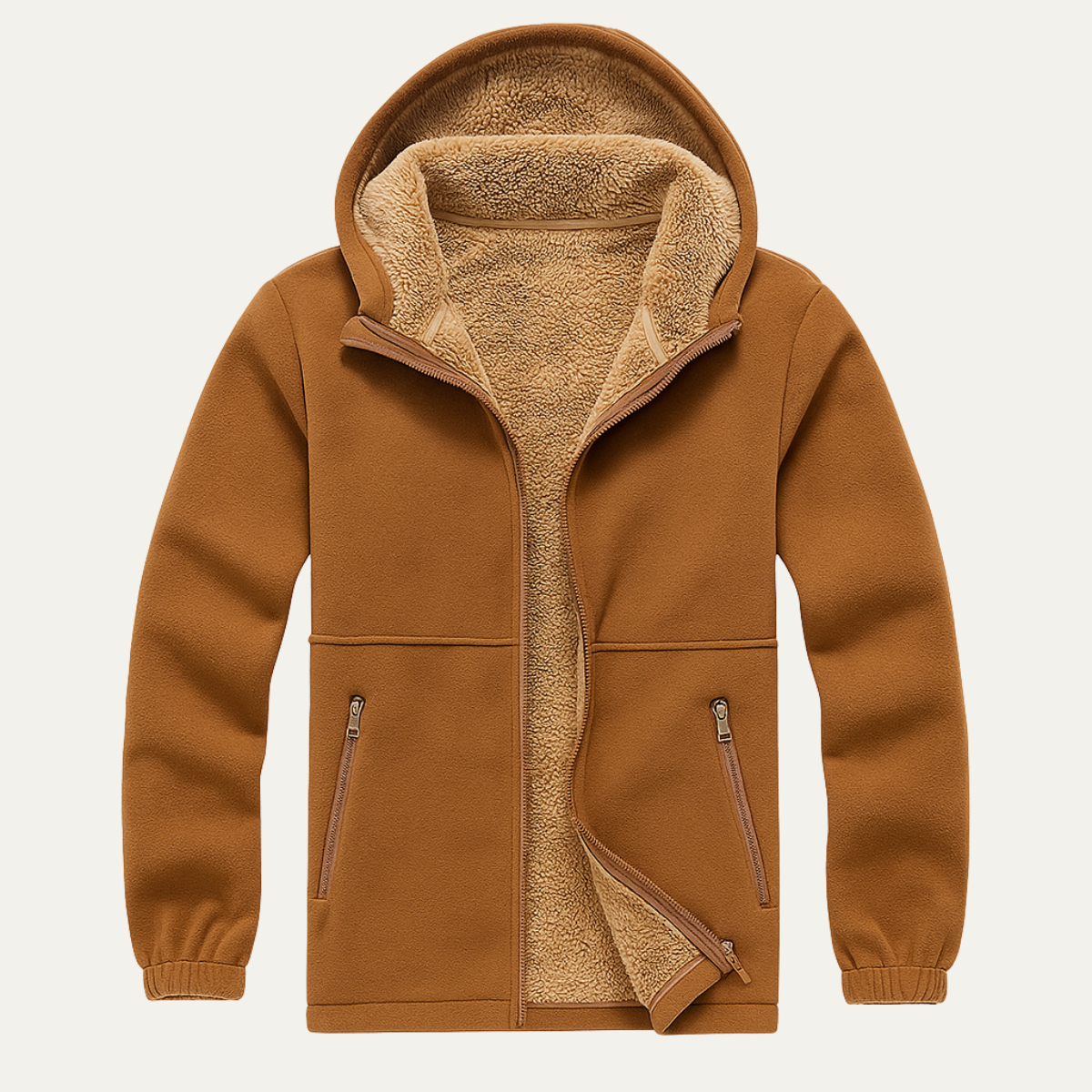 The Glenhaven Men’s Winter Soft Shell Fleece Zip Up Hooded Jacket