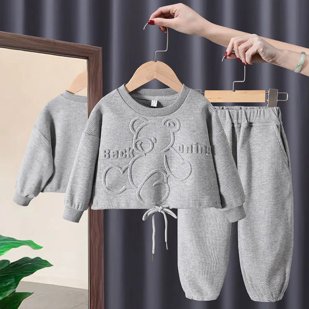 Unisex Embossed Sweatshirt & Jogger Pants Set