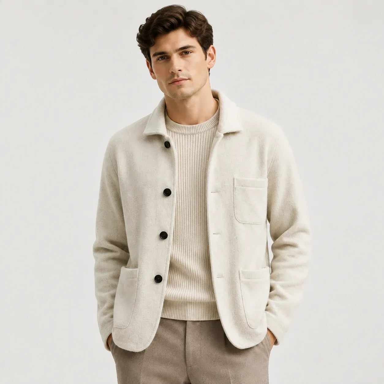 The Newport Harbor Men’s Casual Knit Cardigan Jacket