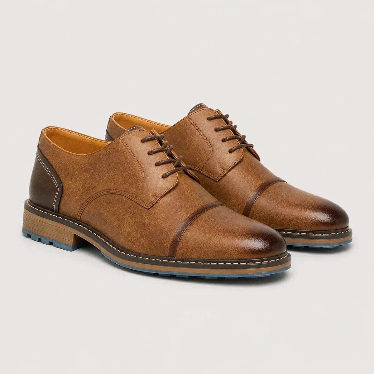 The Nantucket Men’s Cap Toe Lace Up Dress Shoes