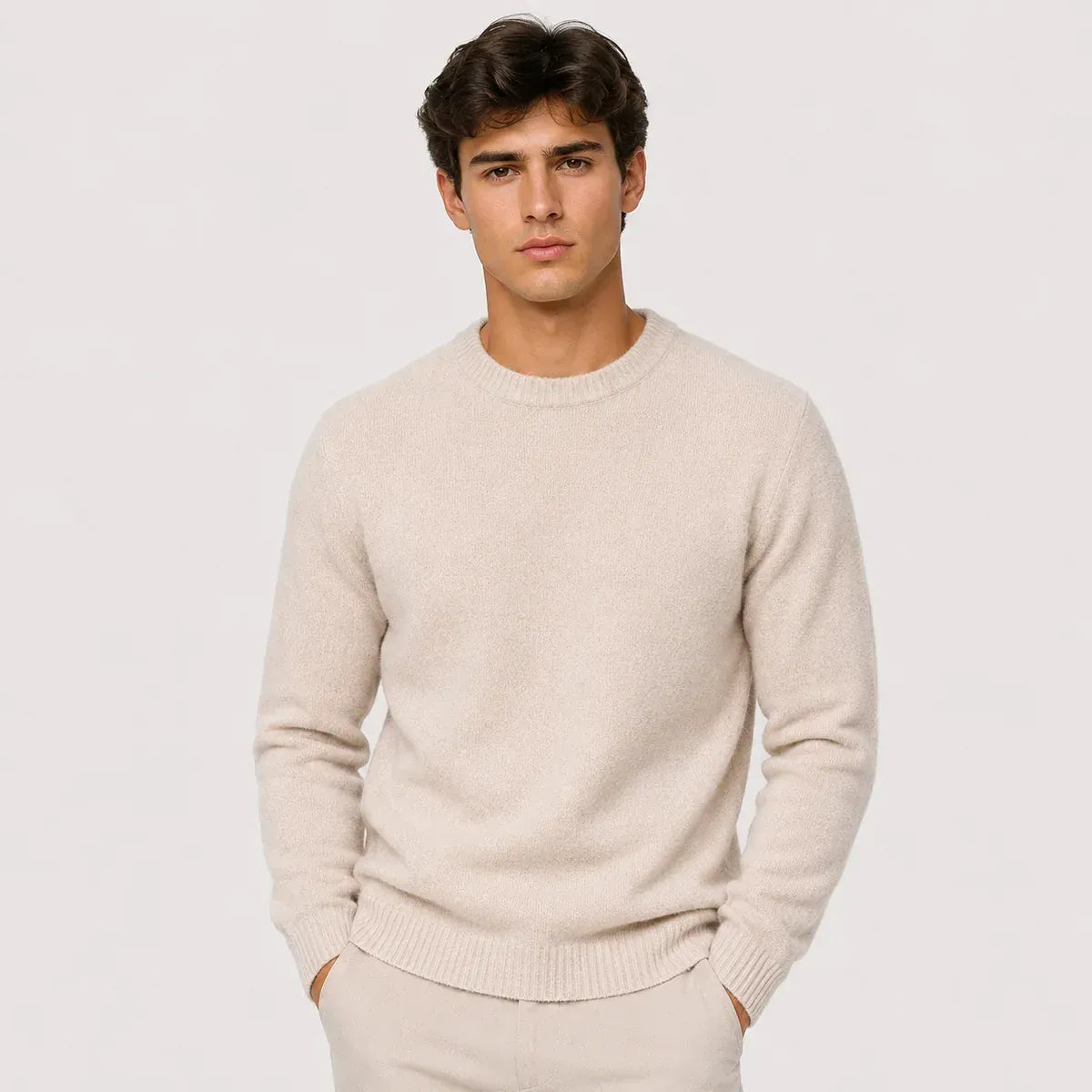 The Malibu Sunset Men’s Classic Trendy Neck Sweater