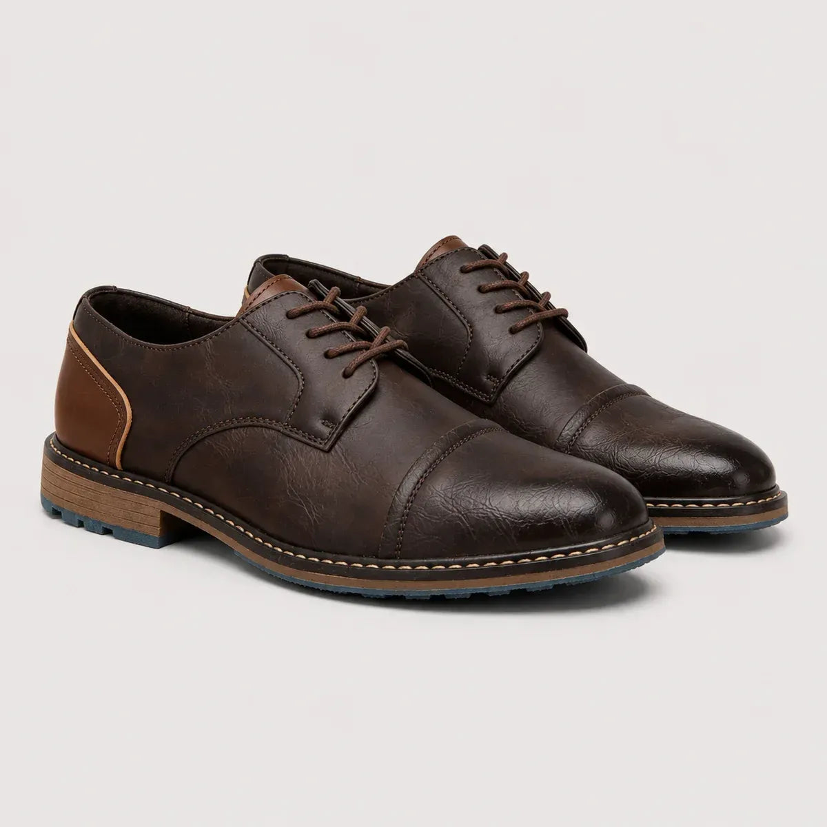The Nantucket Men’s Cap Toe Lace Up Dress Shoes