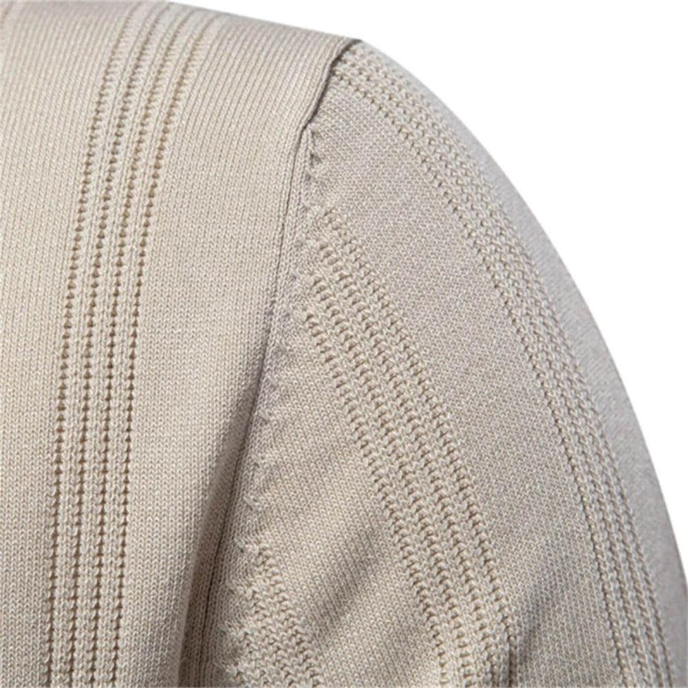 The Berkeley Men's Vertical Stripe Knit Polo Shirt