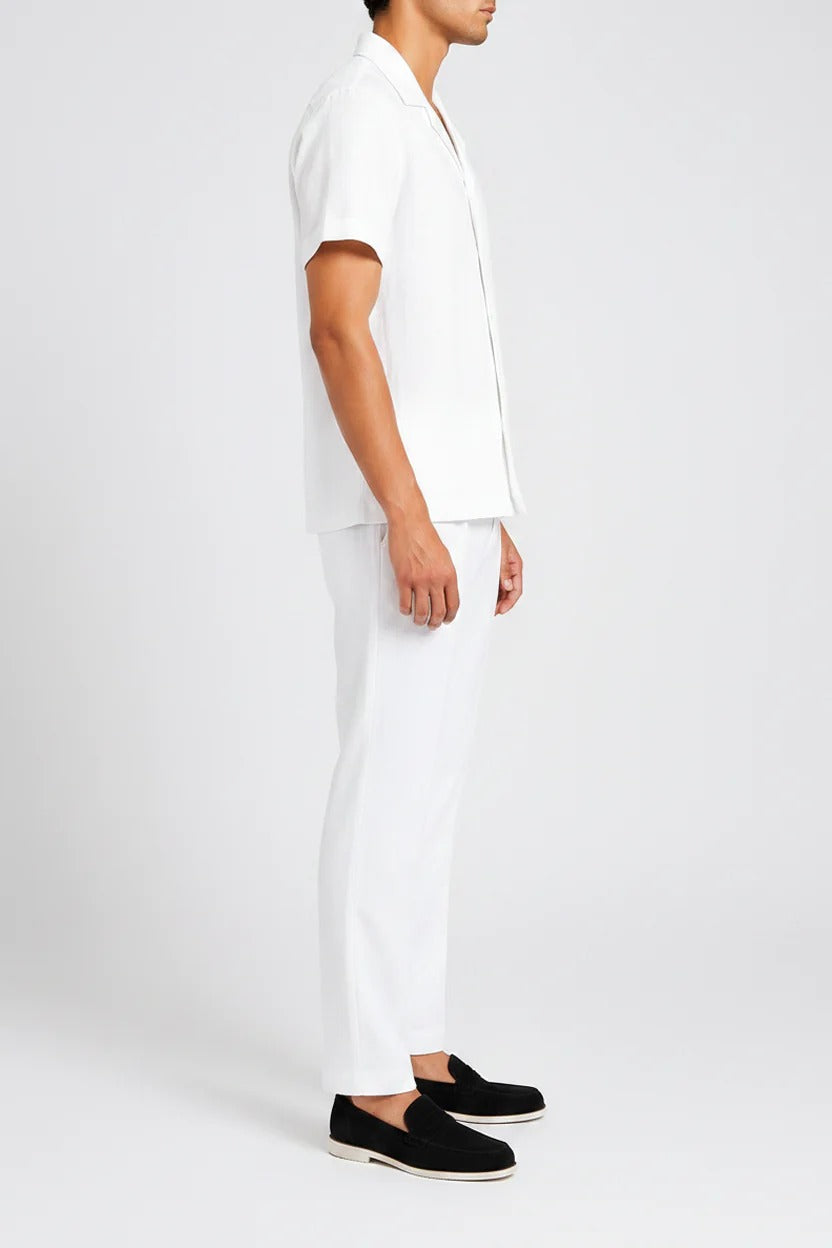 The Merano Men's Smart Casual Linen Shirt & Trousers Set