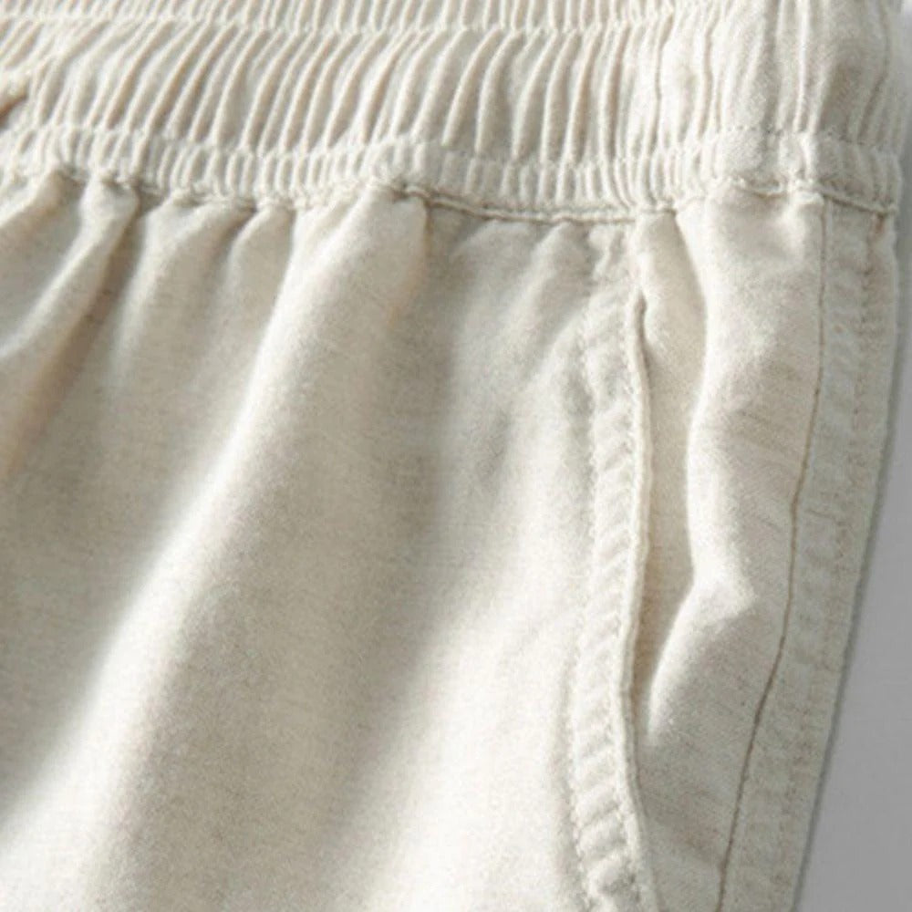 The Danville Men's Linen Collar Shirt & Drawstring Trousers Set
