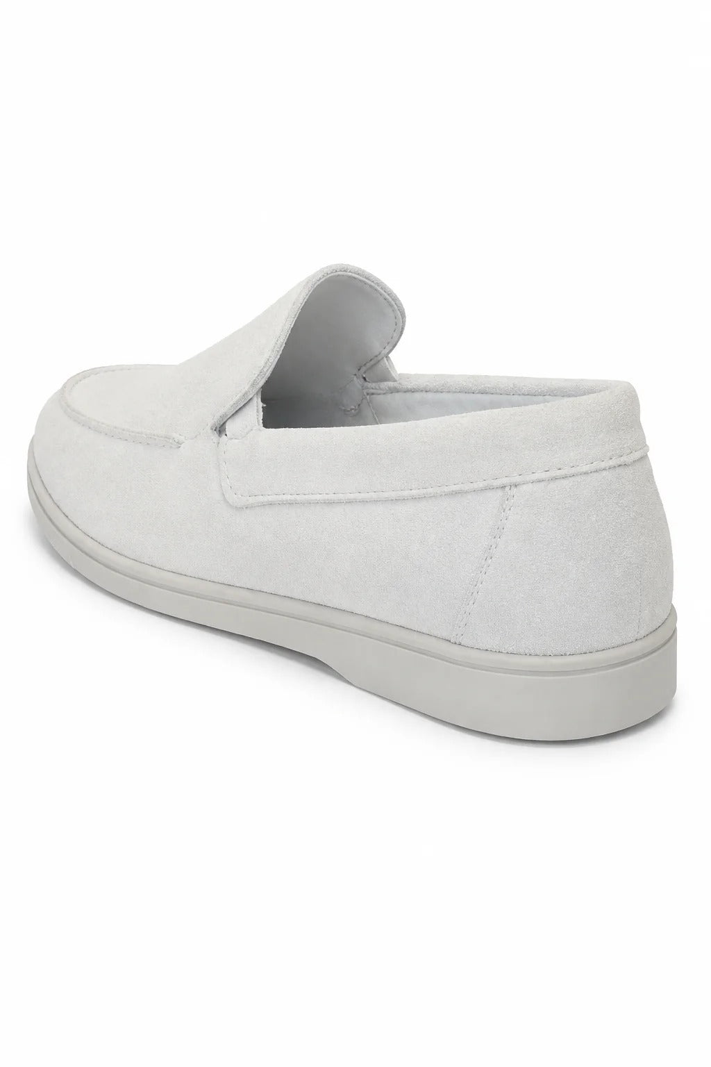 The Sheridan Men's Lightweight Slip On Suede Loafers - White
