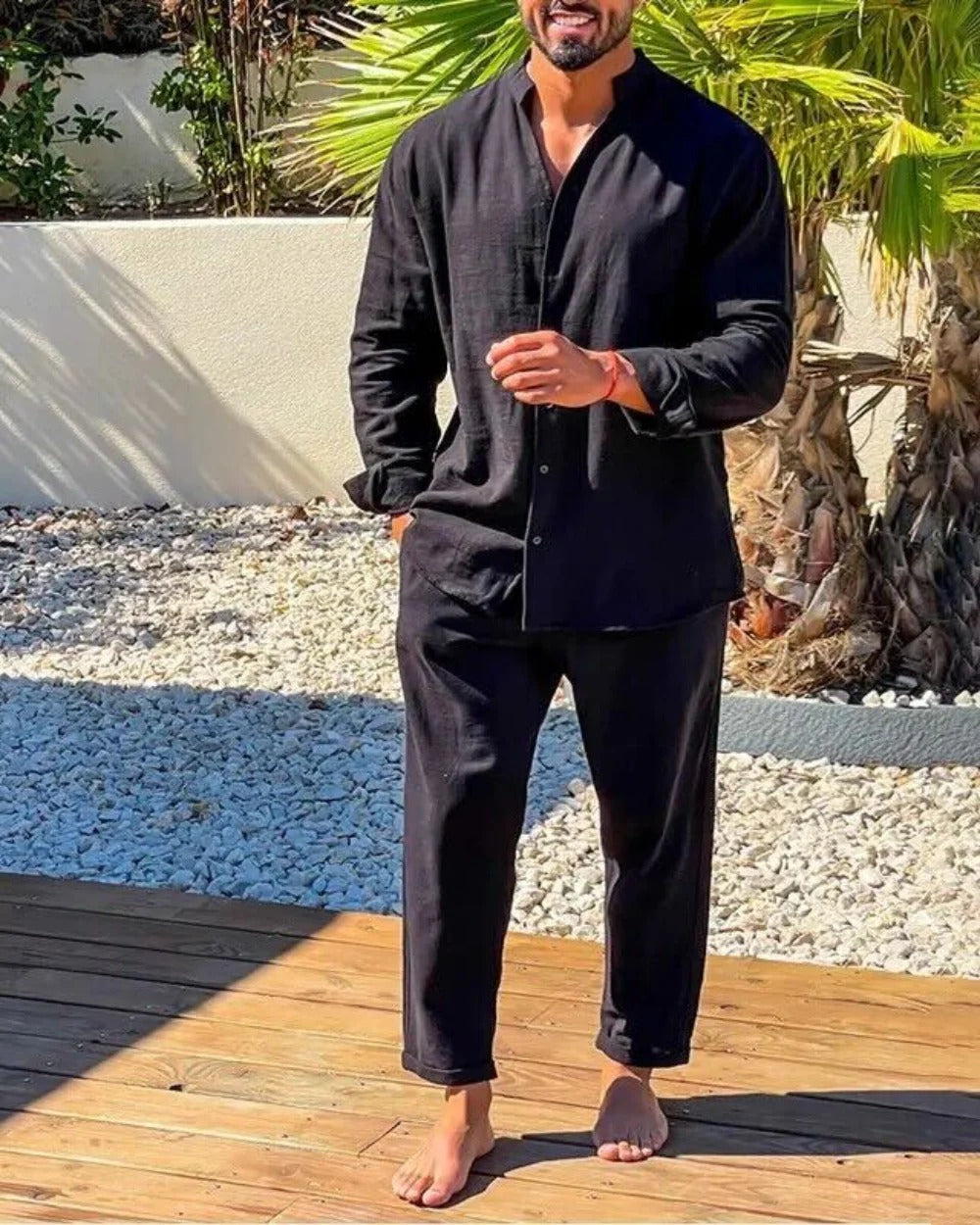The Sedona Men's Relaxed Fit Linen Shirt & Trousers Set