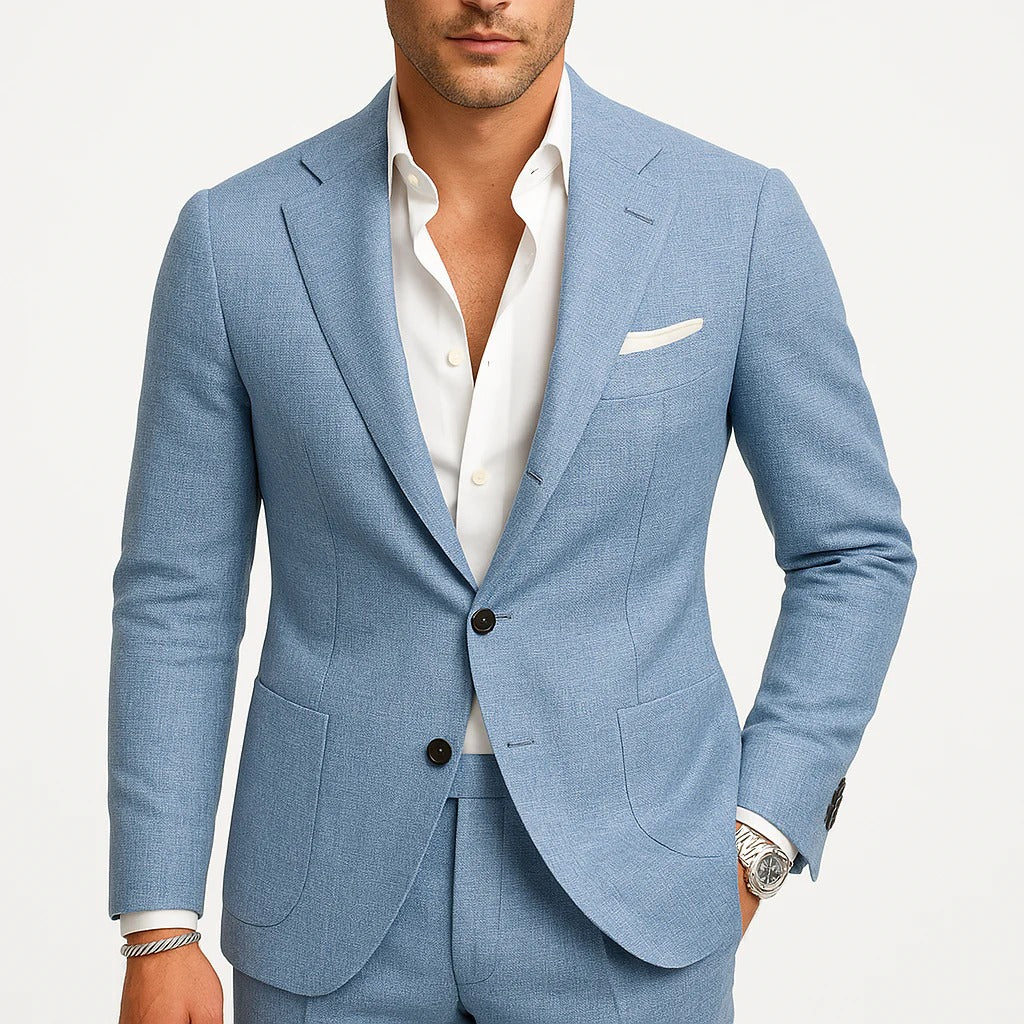 The Otranto Men's Tailored Fit Two Piece Suit Set