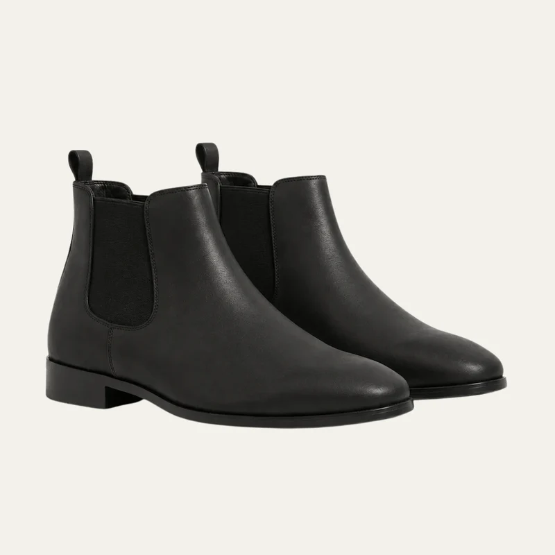 The Monterey Men’s Classic Slip On Ankle Chelsea Boots - Black