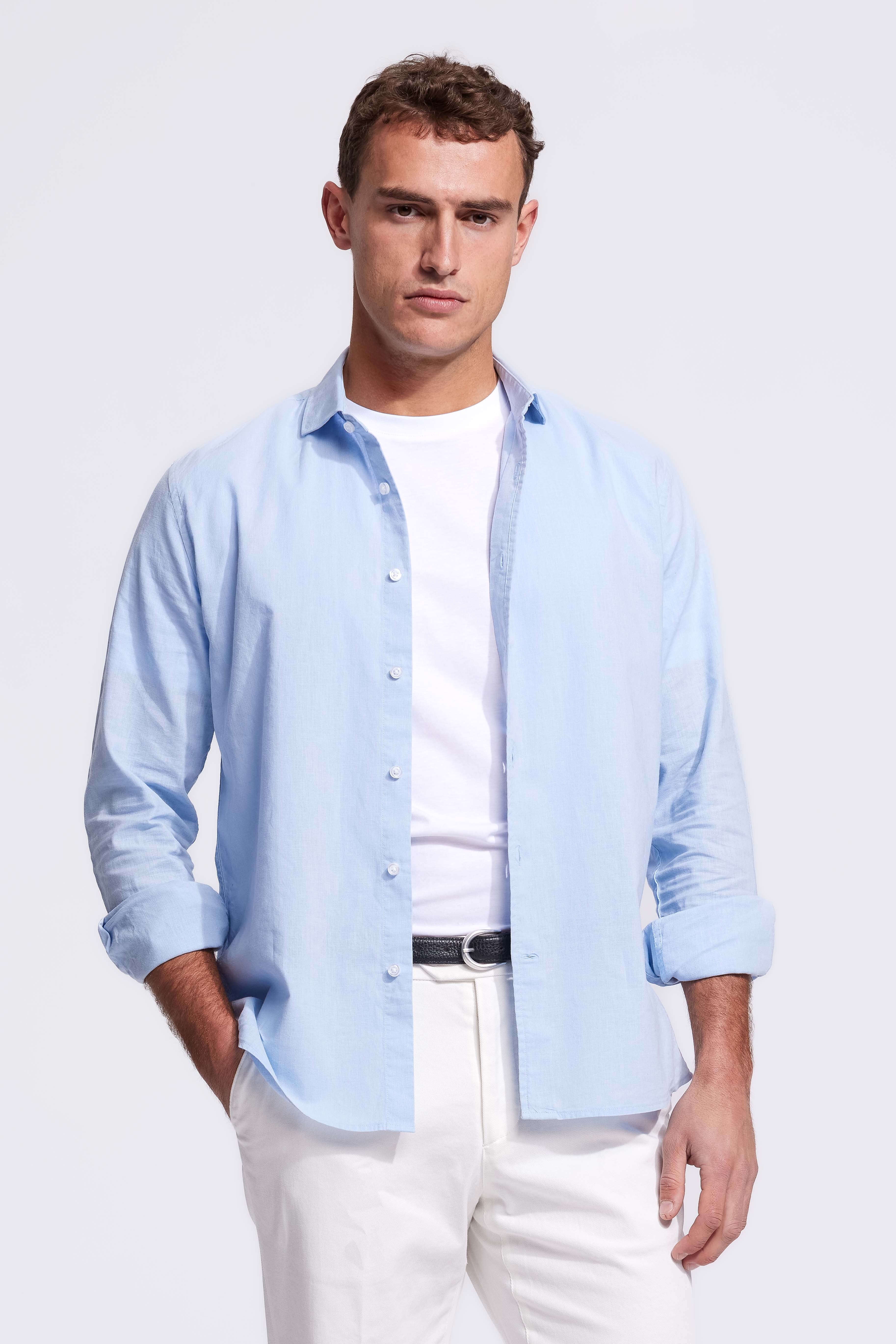 The Ravello Men's Premium Linen Button Down Shirt