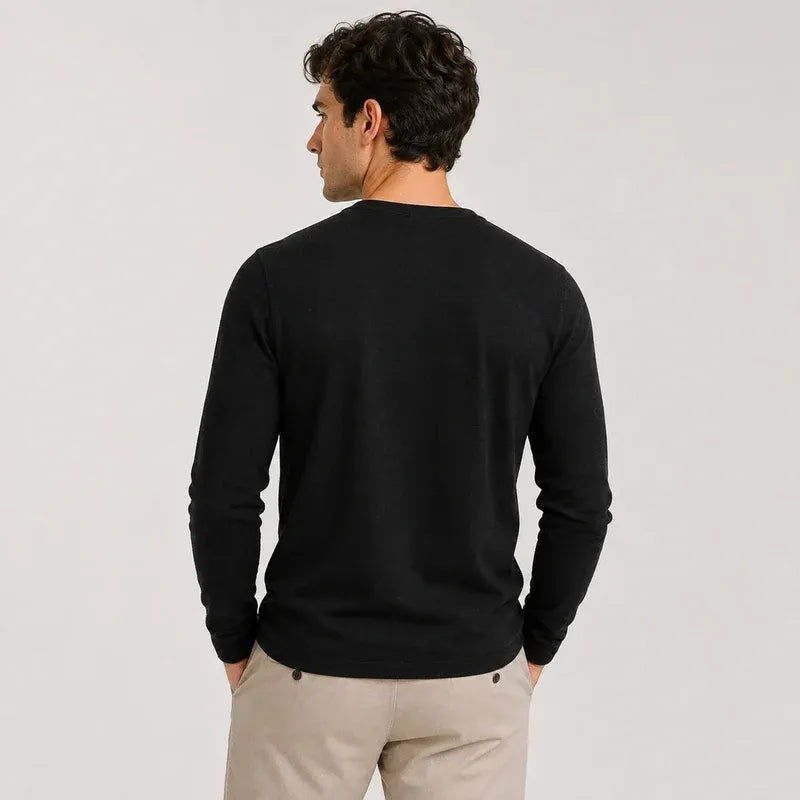 The Palm Beach Men’s Lightweight Long Sleeve Henley Sweater