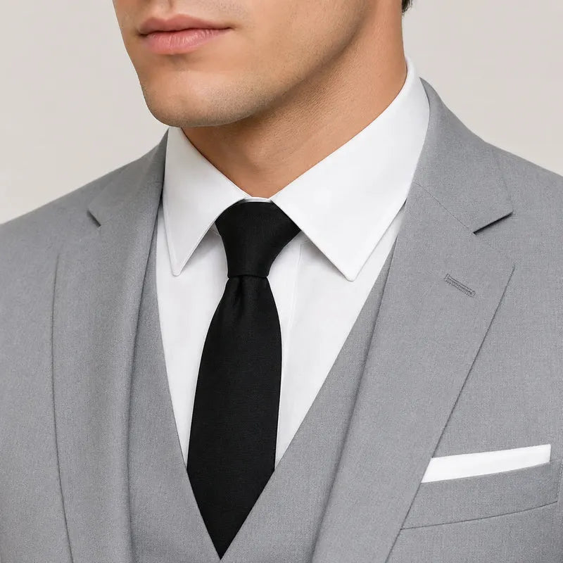 The Aspen Avenue Men’s Classic Tailored Three Piece Suit - Grey