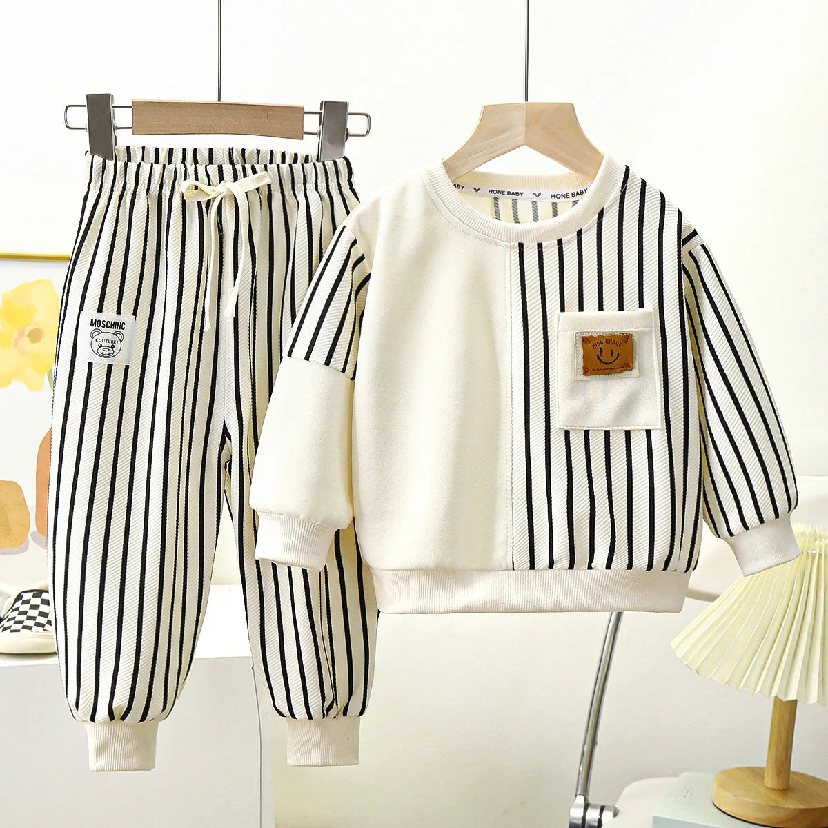 Striped Sweatshirt & Jogger Pants Set