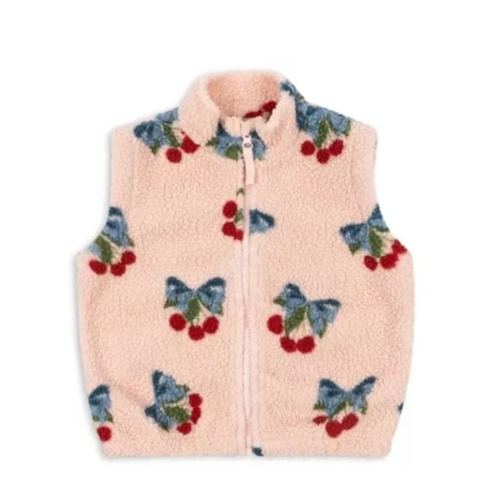 SoHo Kids Zip Up Sherpa Fleece Vest