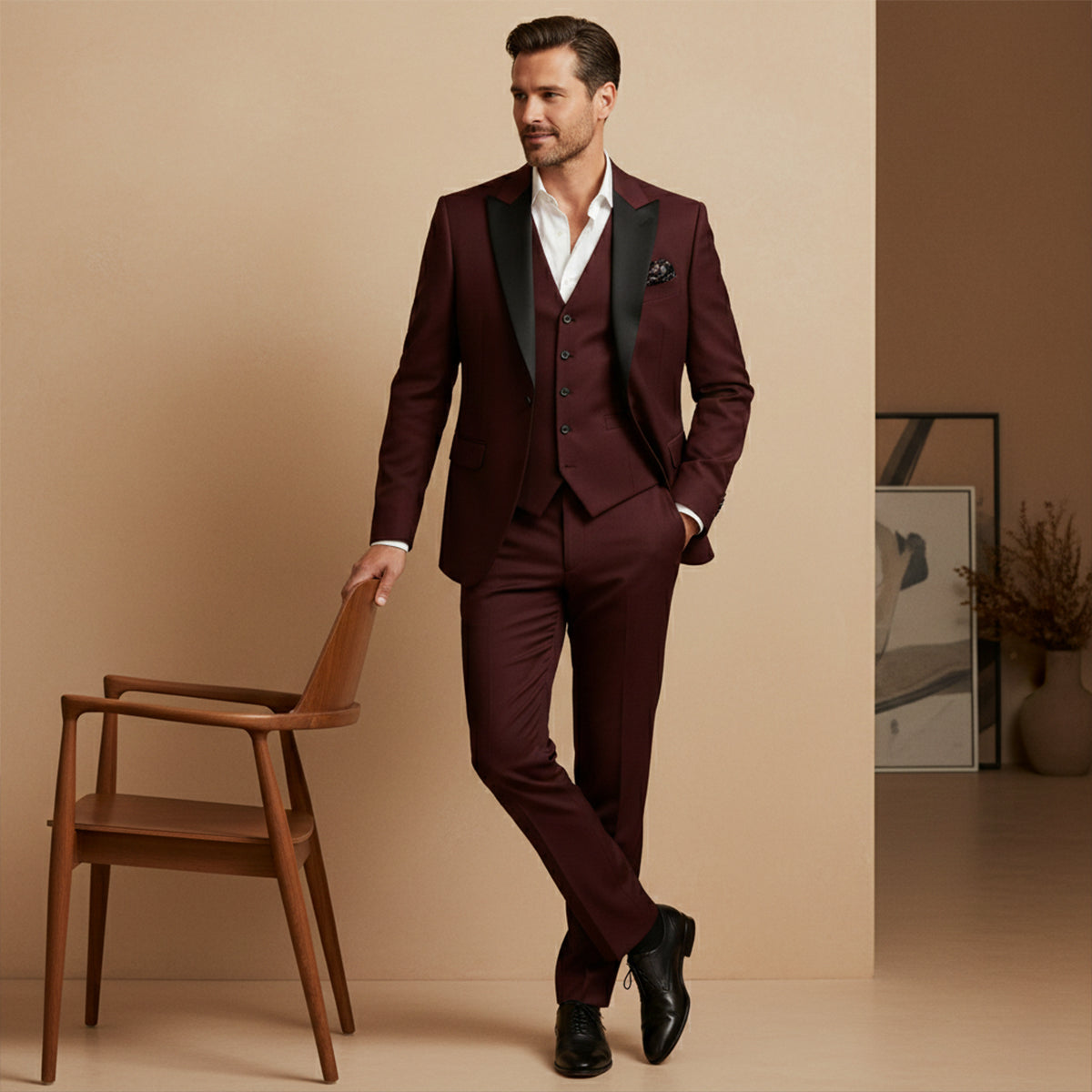 The Senigallia Men’s 3 Piece Suit Set – Blazer, Waistcoat & Pants