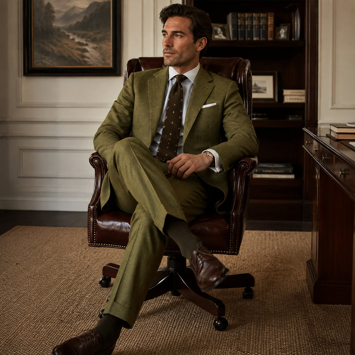 The Sheffield Men’s Slim Fit Set – Two Piece Business Wedding Suit